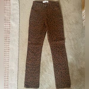 Reformation Cheetah Skinny Jeans (High Waisted)